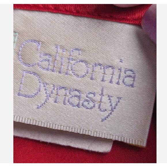 Vintage California Dynasty  80's Peinoir set Hollywood Glam embroidered lace VGC - Picture 4 of 16